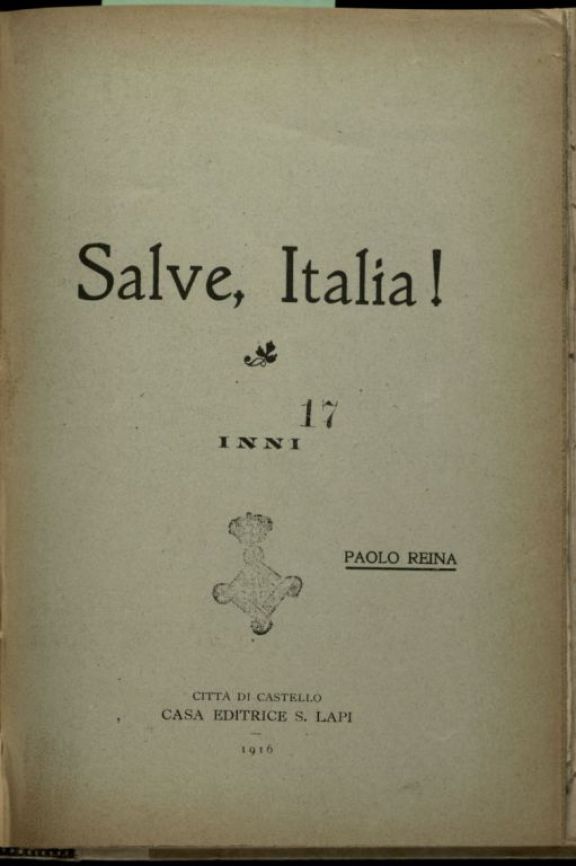 Salve, Italia!  : inni  / Paolo Reina