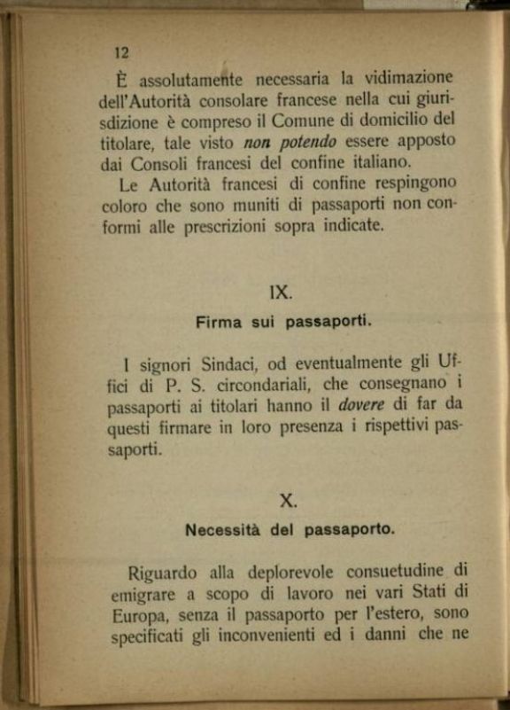 Domande di passaporto per l'estero  : indicazioni pratiche e brevi per norma dei sindaci e segretari comunali  / raccolte da Venosta Alfredo