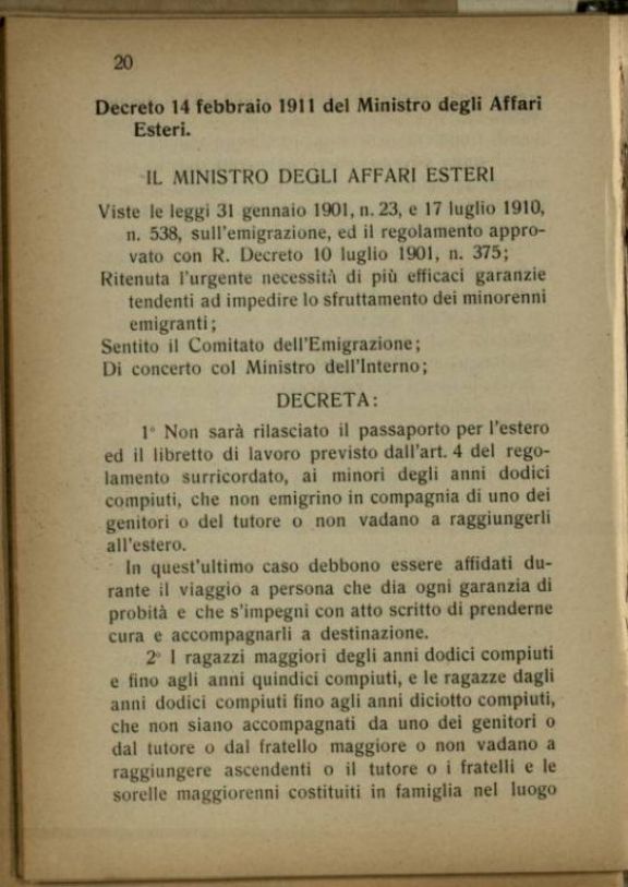 Domande di passaporto per l'estero  : indicazioni pratiche e brevi per norma dei sindaci e segretari comunali  / raccolte da Venosta Alfredo