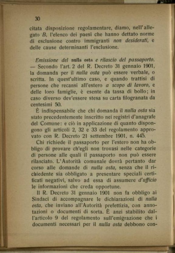 Domande di passaporto per l'estero  : indicazioni pratiche e brevi per norma dei sindaci e segretari comunali  / raccolte da Venosta Alfredo