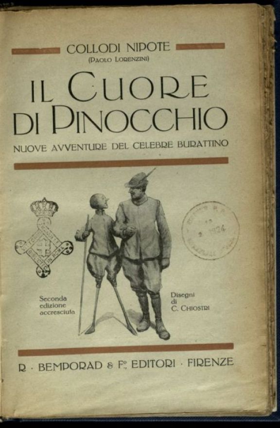 Il *cuore di Pinocchio  : nuove avventure del celebre burattino  / Collodi Nipote (Paolo Lorenzini)  ; disegni di C. Chiostri