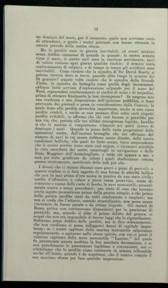 La *guerra sul mare  : discorsi pronunciati dall'on. Winston Churchill e dall'on H. H. Asquith e la risposta del Ministero degli esteri britannico alla nota americana dei 16 febbraio