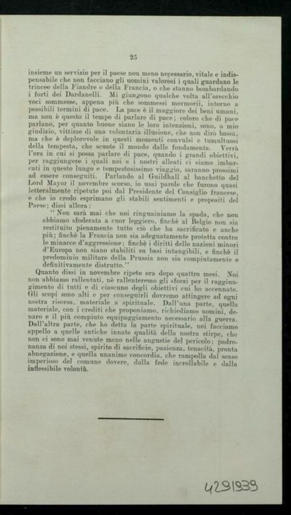 La *guerra sul mare  : discorsi pronunciati dall'on. Winston Churchill e dall'on H. H. Asquith e la risposta del Ministero degli esteri britannico alla nota americana dei 16 febbraio