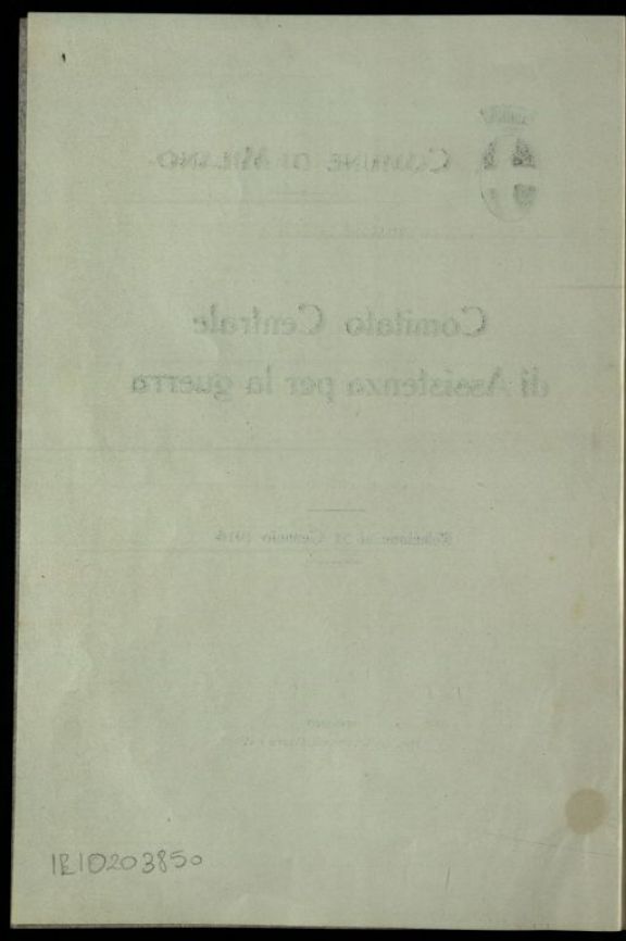 Comitato centrale di assistenza per la guerra  : relazione al 31 gennaio 1916
