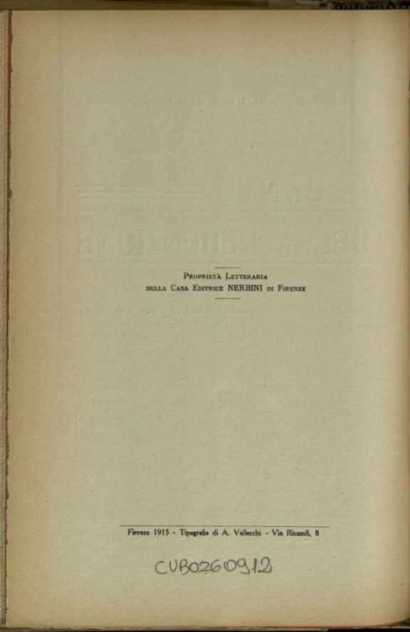 Il *canto della redenzione  / Enrico Del Fabro