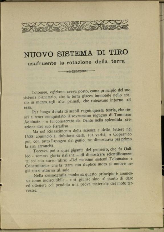 Del moto rotatorio terrestre  : applicazioni e proposte  / Quinto Ogliotti