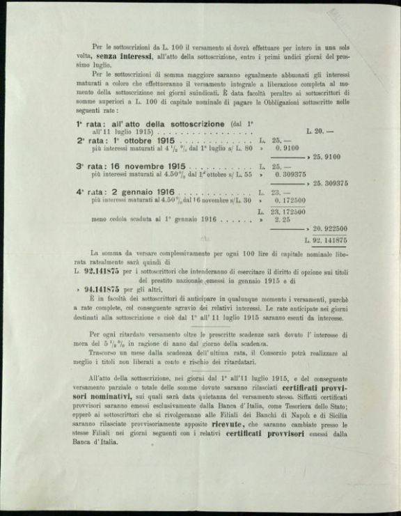 Pubblica sottoscrizione al nuovo Prestito Nazionale 4,50% netto per le spese di guerra  : programma  / Banca Commerciale Italiana