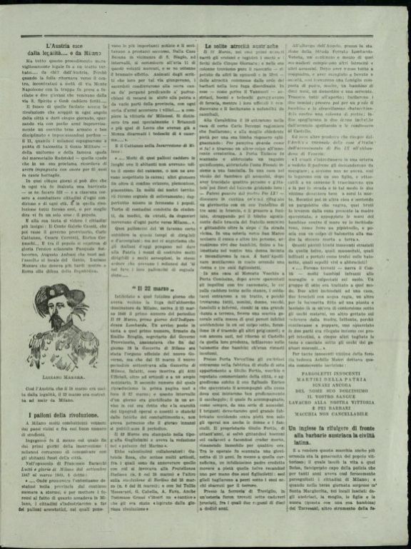 Il *22 marzo  : primo giorno dell'indipendenza lombarda  : giornale officiale  : Anno 1., n. 2, 27 marzo 1848