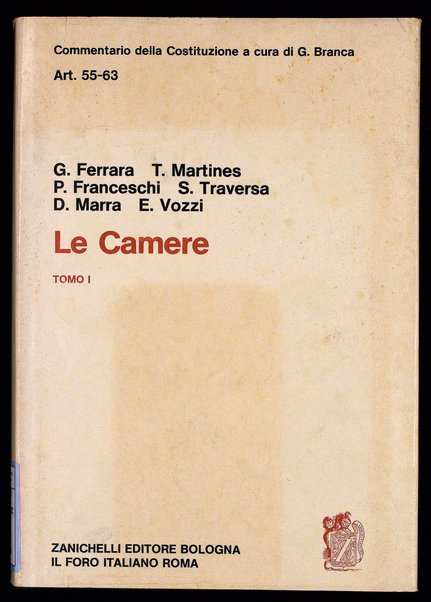 Art. 55-63 : Le camere. To. 1. / Giovanni Ferrara ... [et al.]