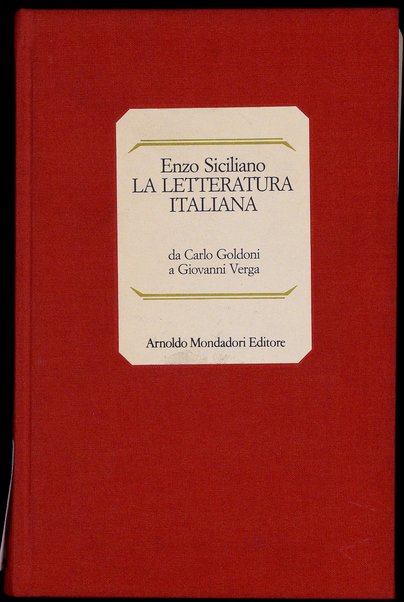 3 : Da Carlo Goldoni a Giovanni Verga / Enzo Siciliano