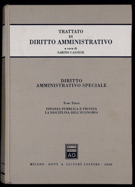 3: Finanza pubblica e privata, la disciplina dell'economia