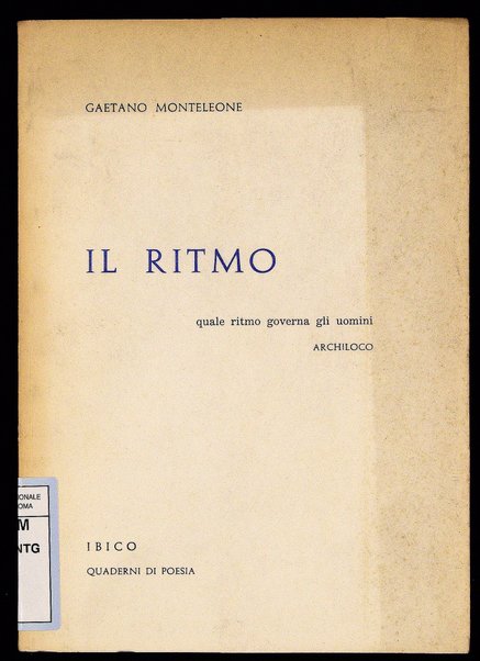 Il ritmo / Gaetano Monteleone