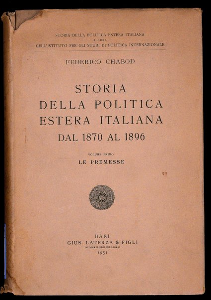 1: Le premesse / Federico Chabod