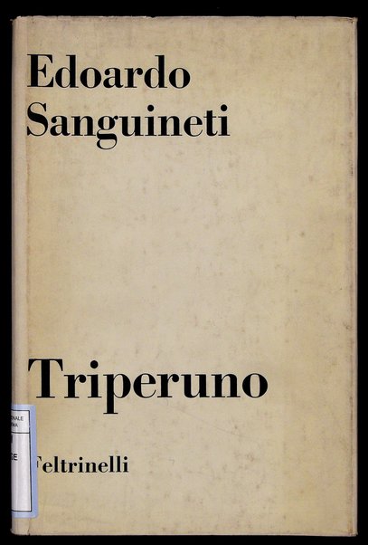 Triperuno / Edoardo Sanguineti