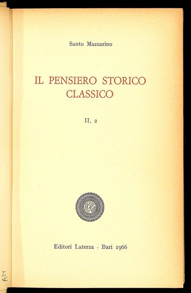 [Il pensiero storico classico] 2.2