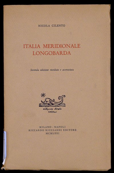 Italia Meridionale longobarda / Nicola Cilento