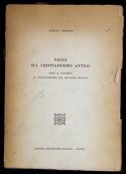 Saggi sul Cristianesimo antico / Adolfo Omodeo