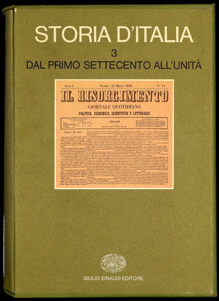 Vol. 3: Dal primo Settecento all'Unità