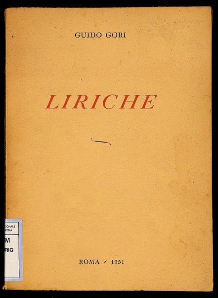 Liriche / Guido Gori