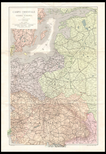 Campo orientale della guerra europea : confini germanico russo, austro-russo, austro-serbo