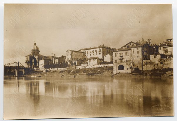 Sponda sinistra dalla Chiesa dei Bresciani al ponte di S. Giovanni dei Fiorentini