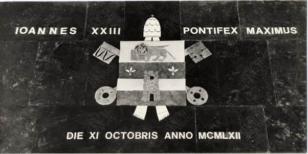 Concilio ecumenico. 11 ottobre 1962. Lapide commemorativa