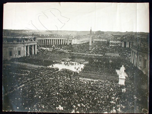 Pio IX benedice le truppe e il popolo