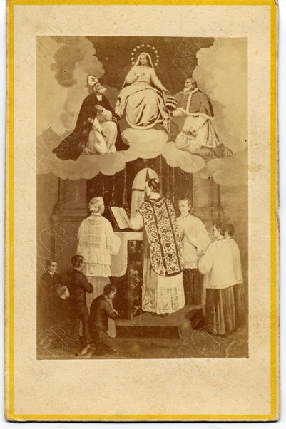 Riproduzione del quadro esposto nella luminaria sulla piazza S. Lorenzo in Lucina-12 aprile 1869