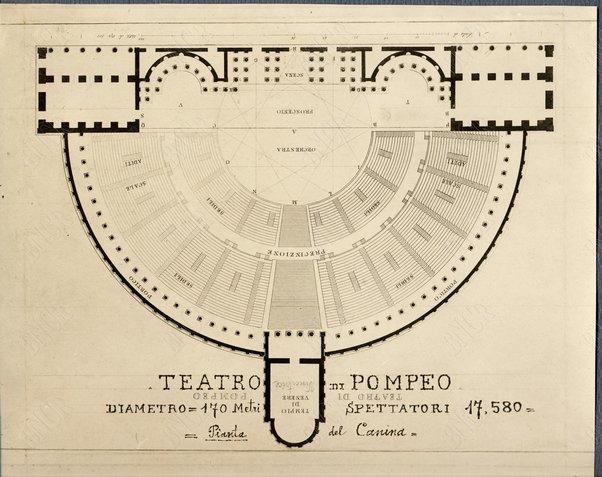 Pianta del Teatro di Pompeo