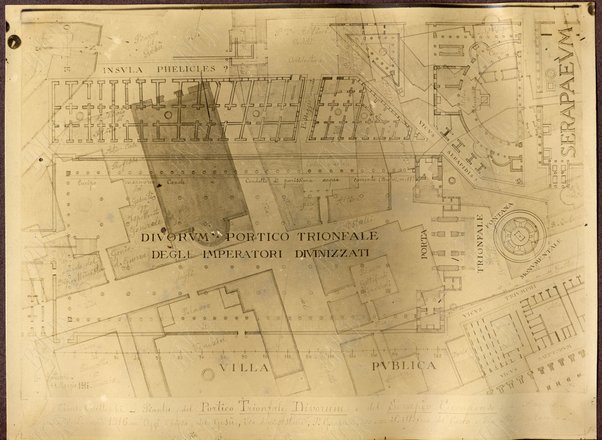 Pianta del Divorum. Portico Trionfale degli Imperatori divinizzati