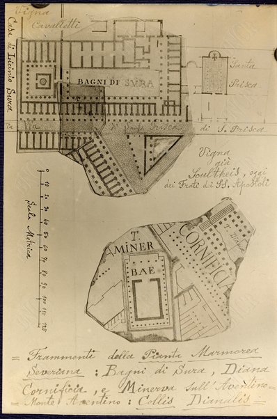 Frammenti della Pianta Marmorea Seriana. Casa di Licino Sura