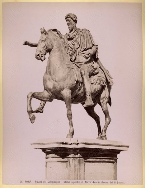 Roma. Piazza del Campidoglio. Statua equestre di Marco Aurelio
