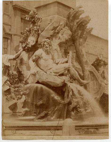 Roma. Piazza Navona. Particolare della fontana del Bernini
