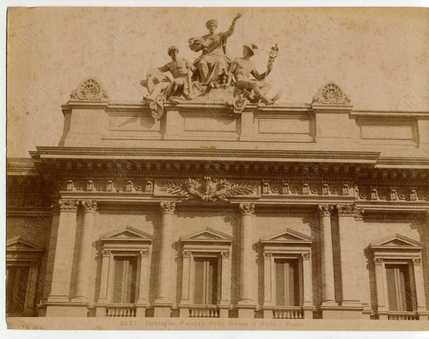 Roma. Dettaglio del Palazzo della Banca d'Italia