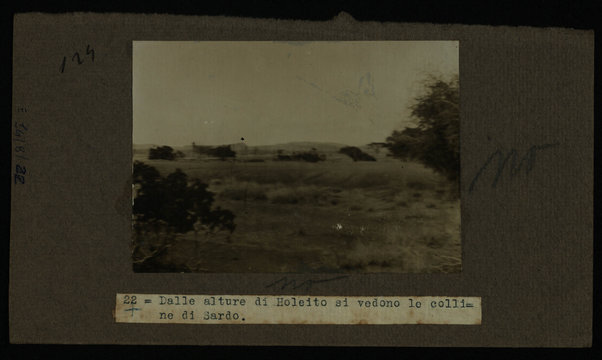 Dalle alture di Holeito [?] si  vedono le colline di Sardo. 15-26 gen. 1913