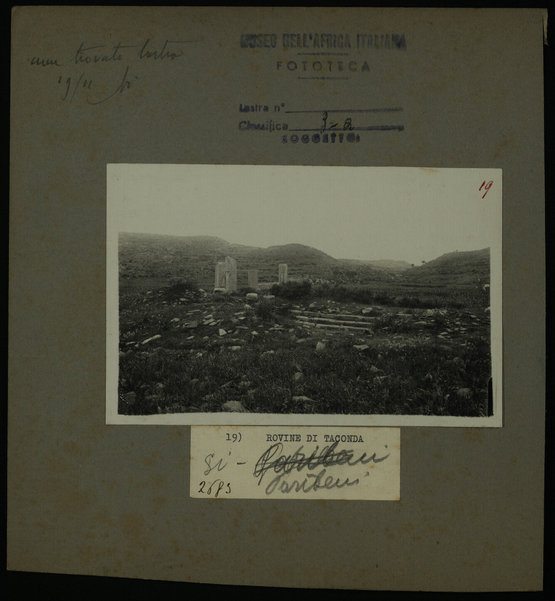 Rovine del tempio di Toconda, [anni 1910]
