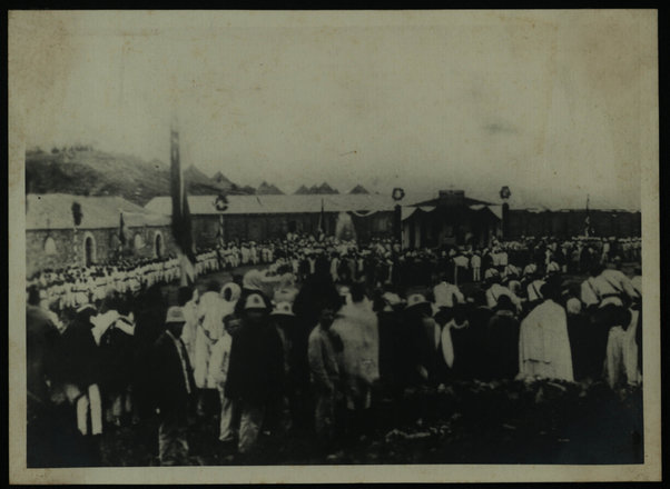 Cerimonia religiosa per l'arrivo  ad  Asmara della salma  del Magg.  Pietro Toselli. 22 luglio 1897