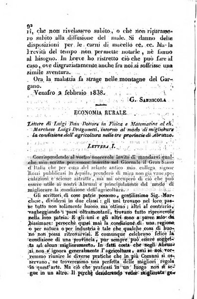 Il Gran Sasso d'Italia opera periodica di scienze mediche ed economiche