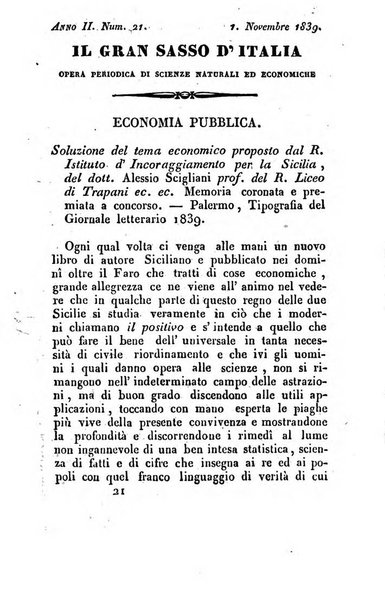 Il Gran Sasso d'Italia opera periodica di scienze mediche ed economiche