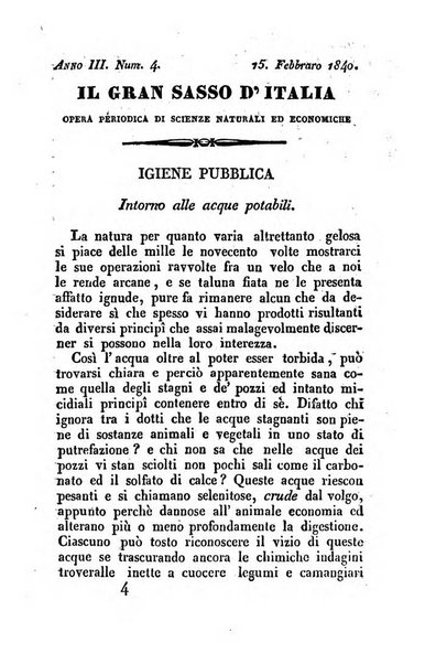 Il Gran Sasso d'Italia opera periodica di scienze mediche ed economiche