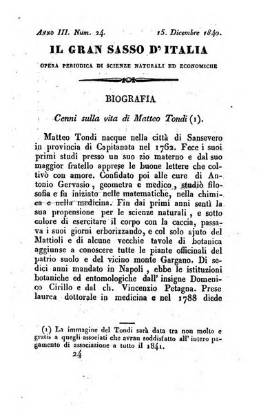 Il Gran Sasso d'Italia opera periodica di scienze mediche ed economiche