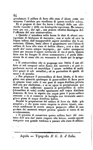 Il Gran Sasso d'Italia opera periodica di scienze mediche ed economiche