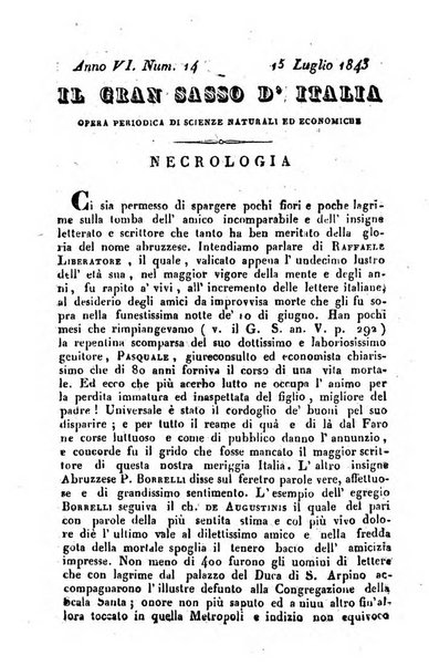 Il Gran Sasso d'Italia opera periodica di scienze mediche ed economiche