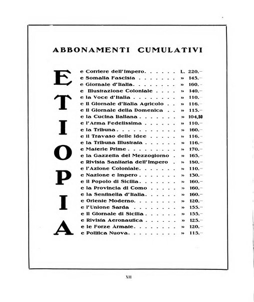 Etiopia rassegna illustrata dell'Impero