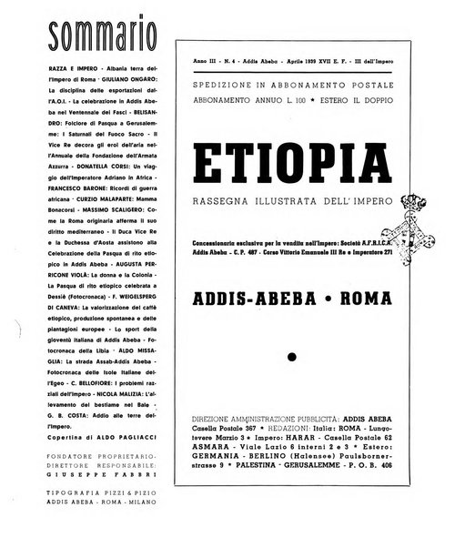 Etiopia rassegna illustrata dell'Impero