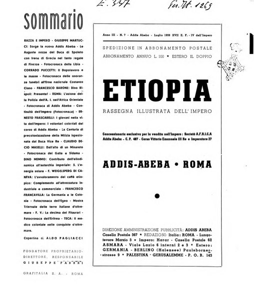 Etiopia rassegna illustrata dell'Impero