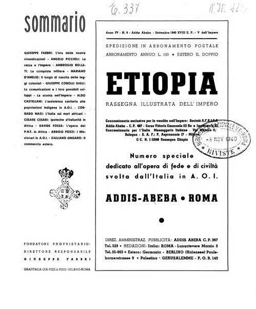 Etiopia rassegna illustrata dell'Impero