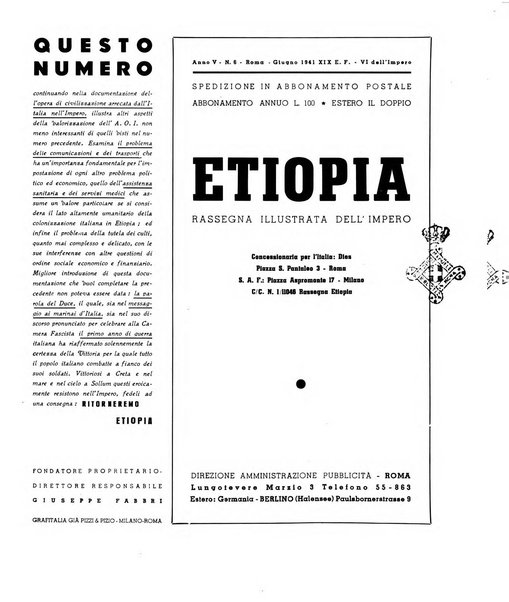 Etiopia rassegna illustrata dell'Impero