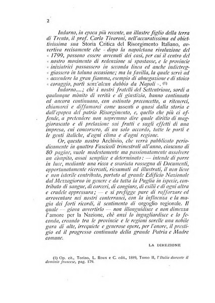 Archivio pugliese del risorgimento italiano rivista storica trimestrale