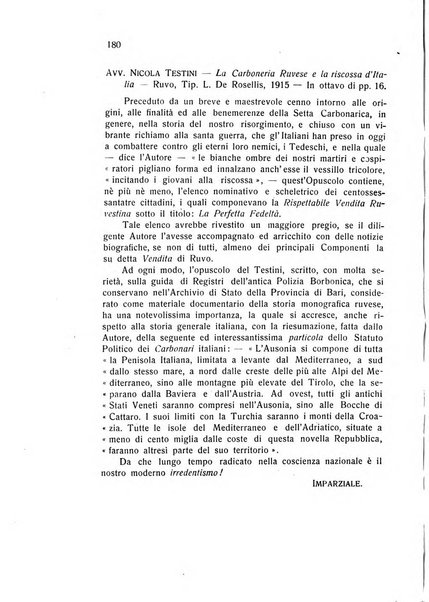 Archivio pugliese del risorgimento italiano rivista storica trimestrale